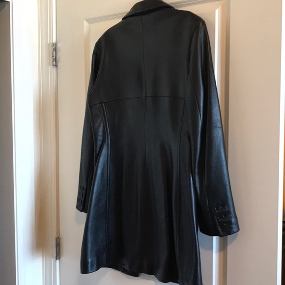 Marc New York black leather coat - Picture 3 of 3